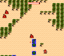 King's Knight (NES) screenshot: Collect as many squared blocks that contain an arrow