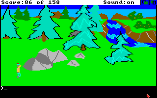 King's Quest (Amiga) screenshot: Near a river.