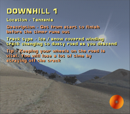 GTC: Africa (PlayStation 2) screenshot: Ice & snow track in Tanzania - cool!