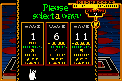 Marble Madness / Klax (Game Boy Advance) screenshot: Klax: select your difficulty level.