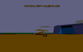 Knights of the Sky (Atari ST) screenshot: Tactical view: allied plane