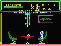 Knight Tyme (MSX) screenshot: Recreation room