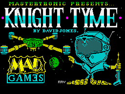 Knight Tyme (ZX Spectrum) screenshot: Loading screen (128k version)