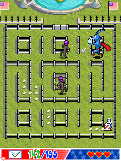 Battle for the White House (J2ME) screenshot: Eating power pills to become a donkey