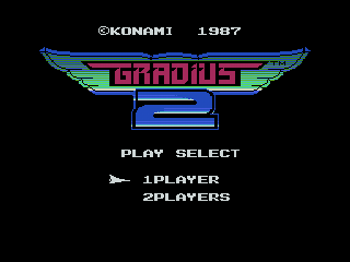Konami Antiques: MSX Collection Vol. 2 (PlayStation) screenshot: Gradius 2: title screen