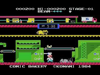 Konami Antiques: MSX Collection Vol. 3 (PlayStation) screenshot: Comic Bakery: gameplay