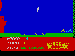 Kokotoni Wilf (ZX Spectrum) screenshot: Mama don't take my Kokotoni away