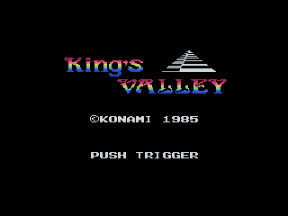 Konami Antiques: MSX Collection Vol. 3 (PlayStation) screenshot: King's Valley: title screen