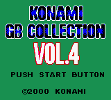 Konami GB Collection: Vol.4 (Game Boy Color) screenshot: Main Title Screen