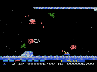 Konami Antiques: MSX Collection Vol. 3 (PlayStation) screenshot: Parodius: gameplay