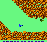 Konami GB Collection: Vol.4 (Game Boy Color) screenshot: Gradius II - There are guns fixed to the roof of the cave