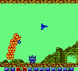 Konami GB Collection: Vol.4 (Game Boy Color) screenshot: Gradius II - These worm things are hard to kill