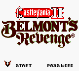 Konami GB Collection: Vol.4 (Game Boy Color) screenshot: Castlevania II - Title Screen