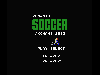 Konami's Soccer (MSX) screenshot: Title screen