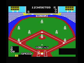 Konami's Baseball (MSX) screenshot: Slow ball