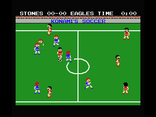 Konami's Soccer (MSX) screenshot: The kick off