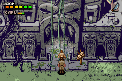 Kong: The 8th Wonder of the World (Game Boy Advance) screenshot: Ancient temple.