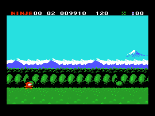 Rad Action (MSX) screenshot: Forest landscape