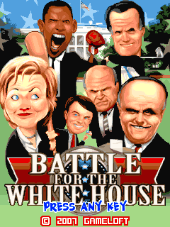 Battle for the White House (J2ME) screenshot: Title screen