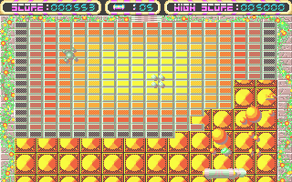 Krypton Egg (Atari ST) screenshot: With lots of multi-balls, and full movement active, this plays more like Pengo