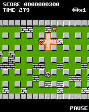 Bomberman (J2ME) screenshot: Killing an enemy (Classic)