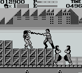 Kung' Fu Master (Game Boy) screenshot: Getting hit with a nunchakku