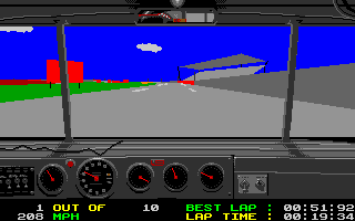 Days of Thunder (DOS) screenshot: Another track in Atlanta