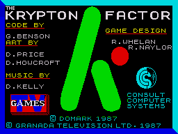 The Krypton Factor (ZX Spectrum) screenshot: Loading Screen