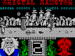 La Corona Mágica (ZX Spectrum) screenshot: They're heading for me