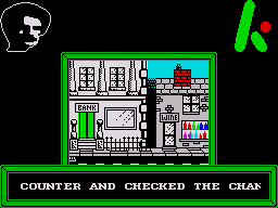 The Krypton Factor (ZX Spectrum) screenshot: The observation round involves you observing changes in the text and picture