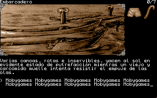 La Diosa de Cozumel (Amiga) screenshot: "Wharf"