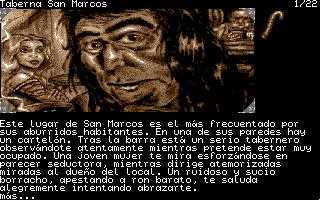 La Diosa de Cozumel (Amiga) screenshot: "San Marcos Tavern"