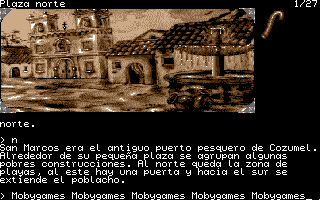 La Diosa de Cozumel (Amiga) screenshot: "North plaza"