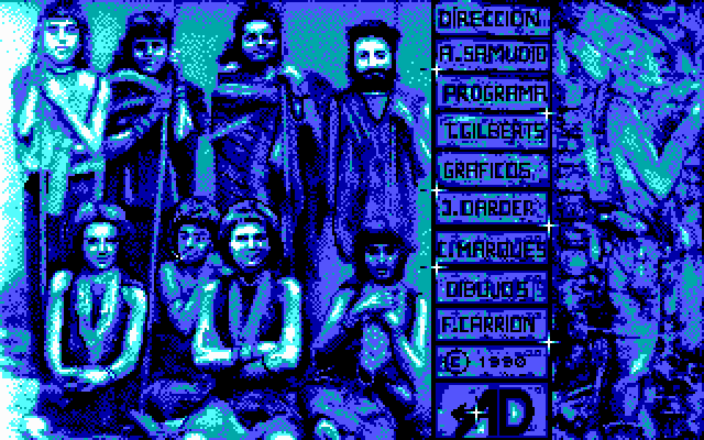 La Diosa de Cozumel (DOS) screenshot: Credits screen
