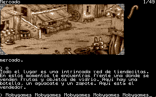 La Diosa de Cozumel (Amiga) screenshot: "Market"