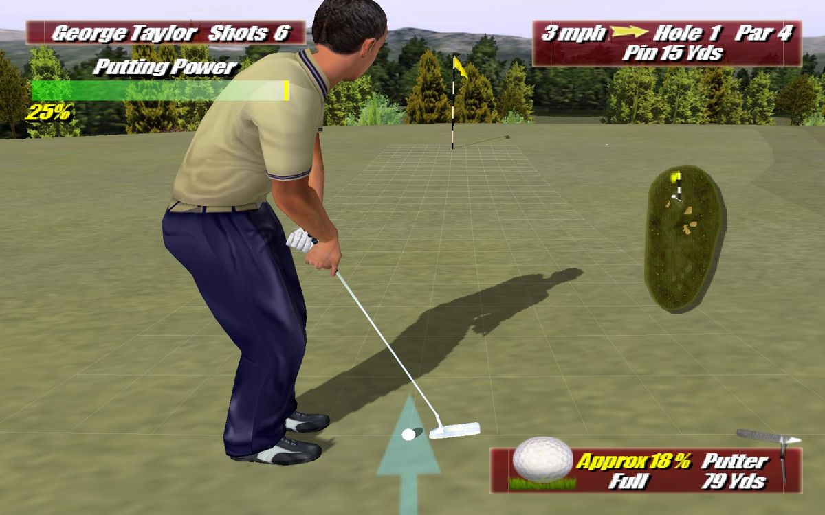 Leaderboard Golf (Windows) screenshot: putting