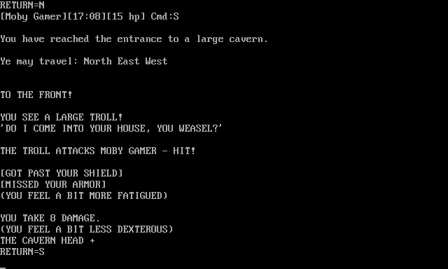 Land of Spur (Apple II) screenshot: He makes a good point.