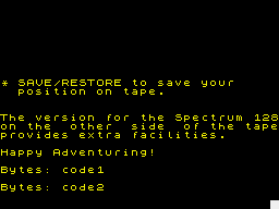 Lancelot (ZX Spectrum) screenshot: Introduction