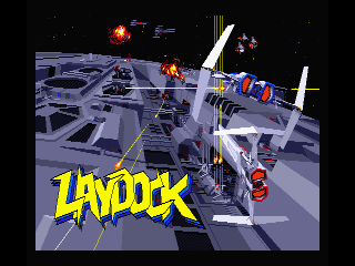 Laydock (MSX) screenshot: Title screen