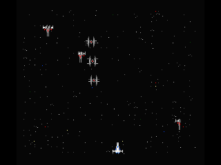 Laydock (MSX) screenshot: Enemy space ships