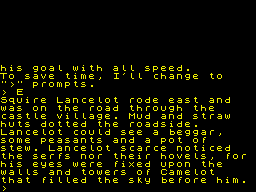 Lancelot (ZX Spectrum) screenshot: On with the journey
