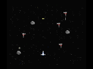 Laydock (MSX) screenshot: Asteroids