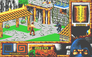 Last Ninja 3 (Atari ST) screenshot: Ready to take someone on