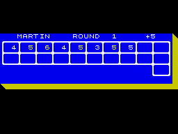 Leader Board (ZX Spectrum) screenshot: Not a card Tiger Woods would be proud of