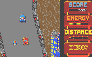 L.E.D. Storm (Atari ST) screenshot: Taking a corner
