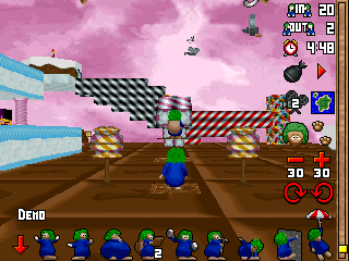 Lemmings 3D (SEGA Saturn) screenshot: The game performs admirably on Saturn.