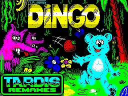Dingo (ZX Spectrum) screenshot: Loading Screen (original version).