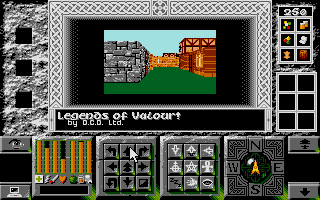 Legends of Valour (Atari ST) screenshot: The real adventure begins