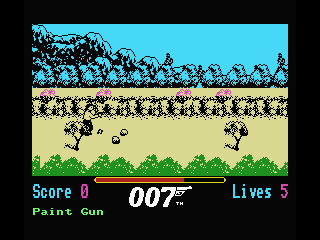 James Bond 007 in The Living Daylights: The Computer Game (MSX) screenshot: Level 1
