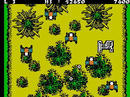Lightforce (ZX Spectrum) screenshot: These come up the screen at you